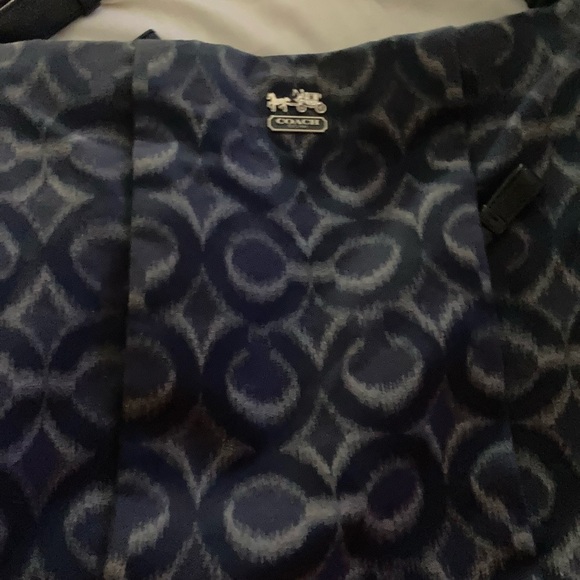 Coach Madison Box Op Art Large Shoulder Bag Navy scheme - Picture 3 of 7